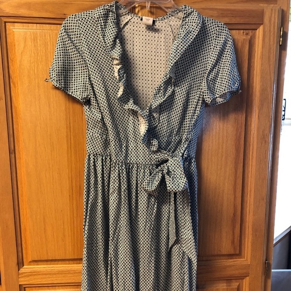 J. Crew Dresses & Skirts - J.Crew Fontana geo print silk wrap dress